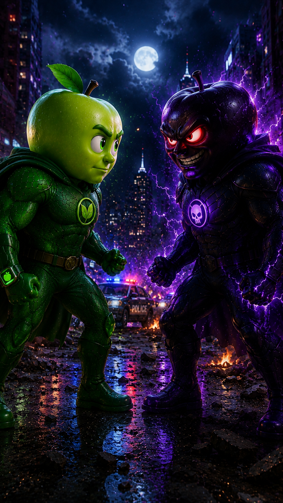 Face à face entre Pom-Man et Dark-Pom